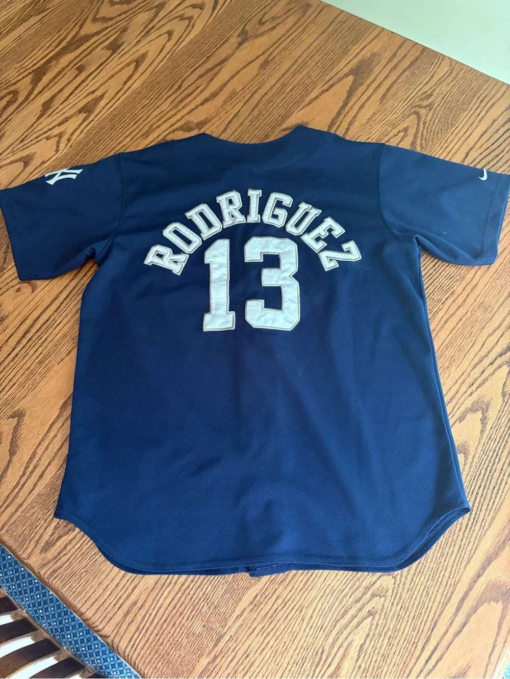 Nike Navy Kids Yankees Button-Front Jersey